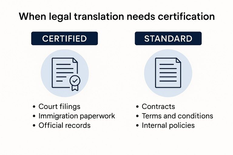 a comparison of a legal translation