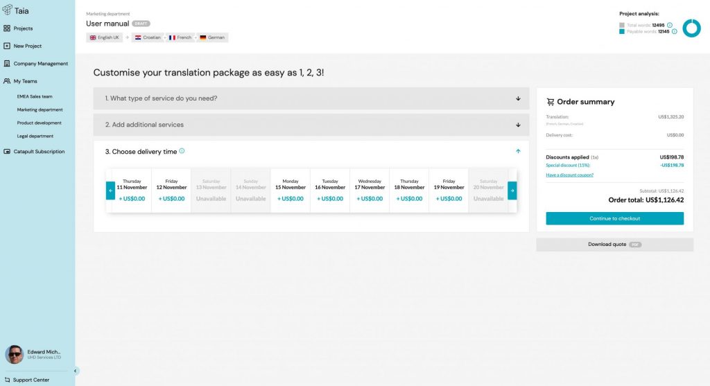 new updates in the taia app