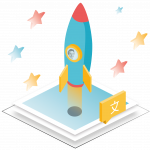 A rocket raking off