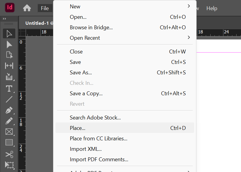 How to place images in Adobe Indesign correctly