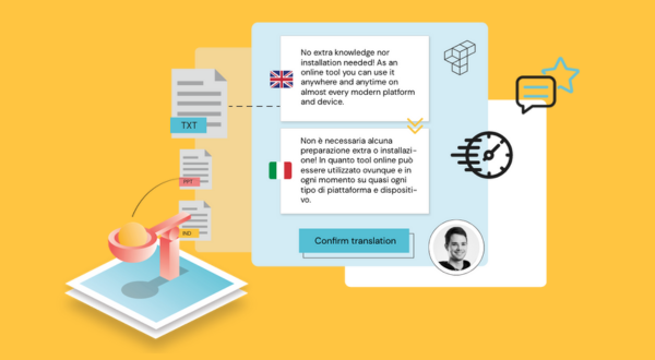 Dashboard of the self-translating tool Catapult from Taia platform.