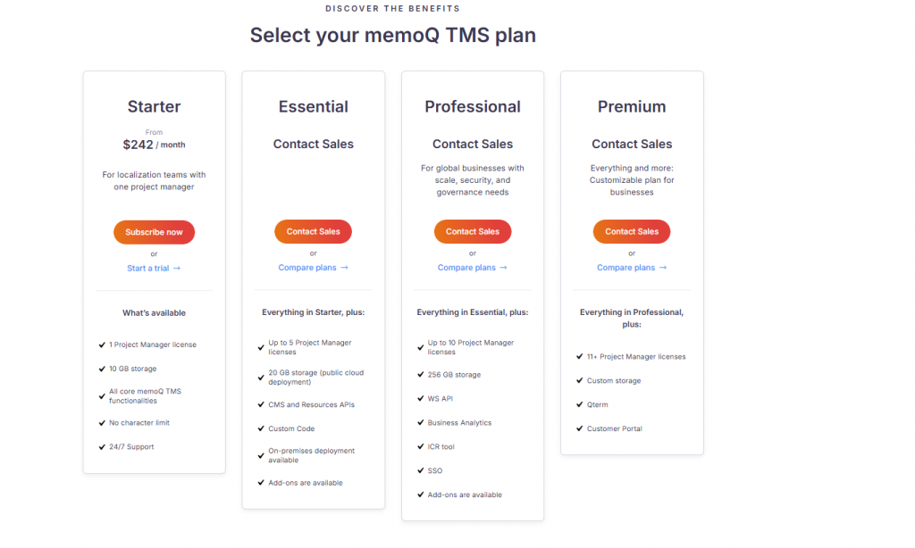 memoQ pricing