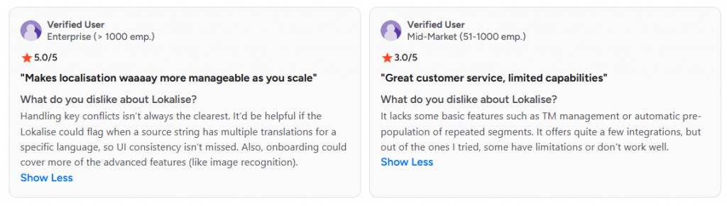 lokalise g2 reviews