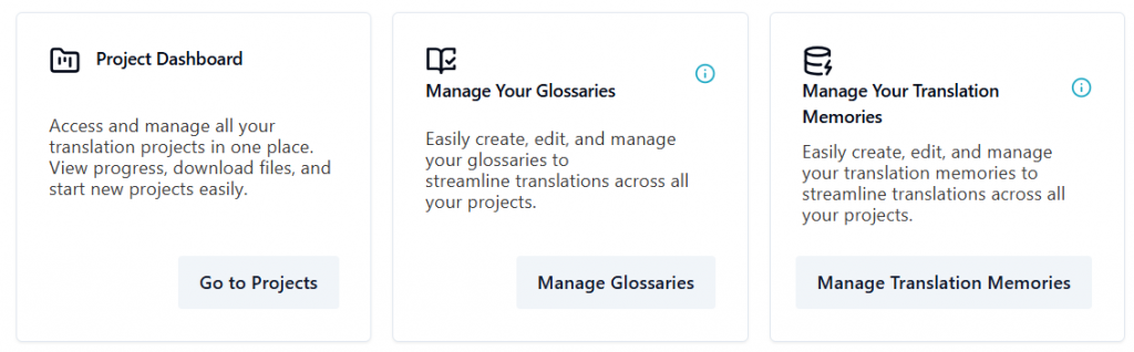 taia translation memory and glossary management