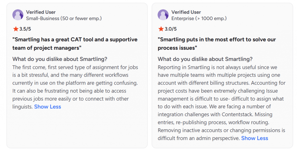 smartling g2 reviews